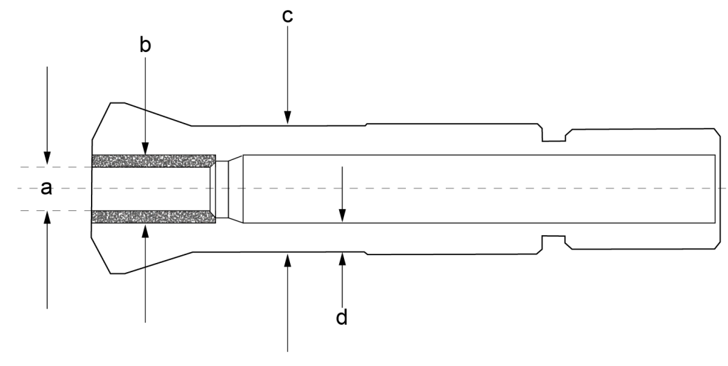 neck side of guide bushing